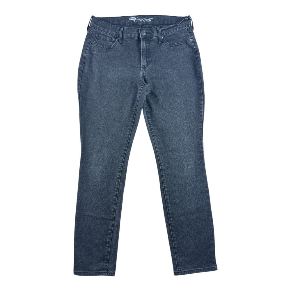 Old Navy The Sweetheart Straight Leg Jeans Dark Gray Stretch Size 8 Short Petite